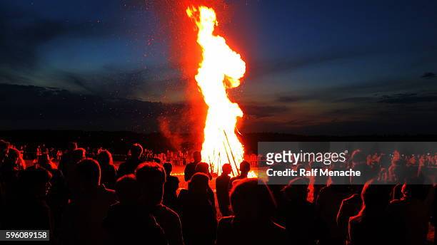 germany-bavaria. customs and tradition. johanis fire at saint john's eve - ceremony stock pictures, royalty-free photos & images