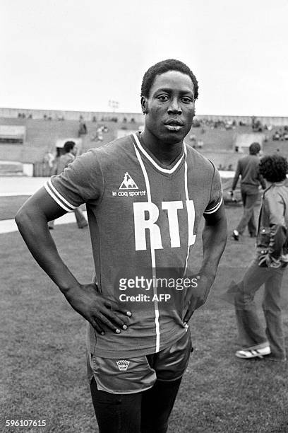 Jean-Pierre Adams, french footballer, photography on July 26, 1977 in Paris on the grounds of Paris St. Germain. Adams, 22 caps for France A, between...