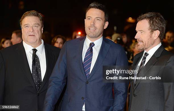 John Goodman, Ben Affleck and Bryan Cranston attend the premiere of Argo at The BFI London Film Festival at Odeon West End.