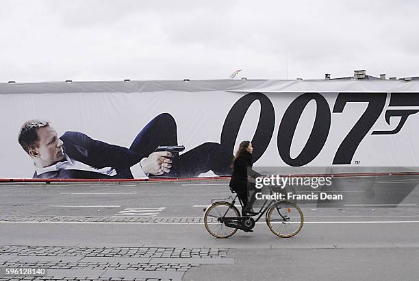 Billboard with James Bond 50 years Skyfall 007 at kongens nytorv 25 October 2012