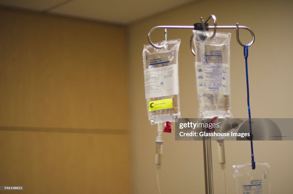 Chemotherapy Drugs on Hospital IV Pole