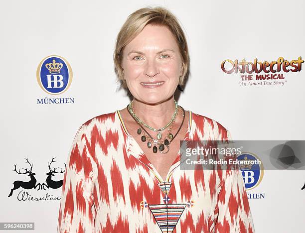 Actress Denise Crosby attends the opening night of "Oktoberfest The Musical - An Almost True Story" at Westwood Crest Theatre on August 26, 2016 in...