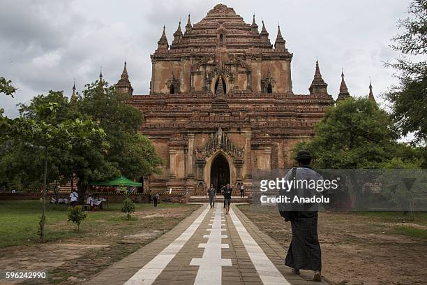 Damage of the Sulamani Temple in ancient Bagan city in central Myanmar is seen after the magnitude 6.8 earthquake hits Myanmar on August 27, 2016....