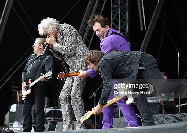 Garry Roberts, Bob Geldof, Pete Briquette, and Darren Beale of The Boomtown Rats perform at Victorious Festival at Southsea Seafront on August 27,...