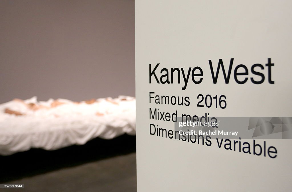 Famous By Kanye West Private Exhibition Event At Blum And Poe, Los Angeles