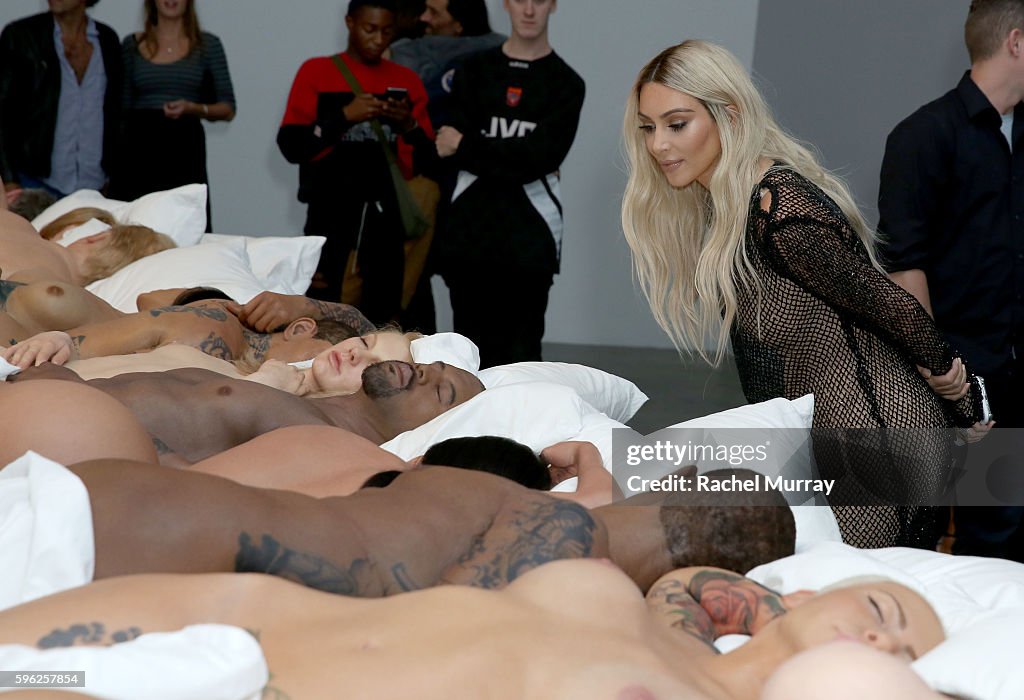 Famous By Kanye West Private Exhibition Event At Blum And Poe, Los Angeles