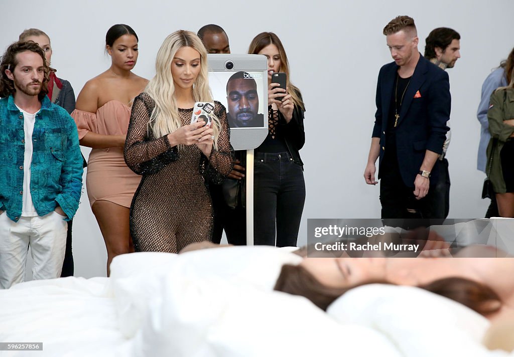 Famous By Kanye West Private Exhibition Event At Blum And Poe, Los Angeles