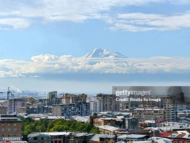 mount ararat and yerevan, armenia - the capital of the armenian city stock pictures, royalty-free photos & images