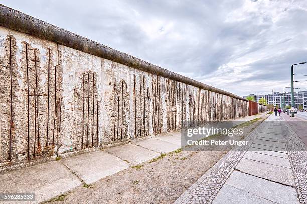 remaining parts of the berlin wall,berlin - the berlin wall stock pictures, royalty-free photos & images