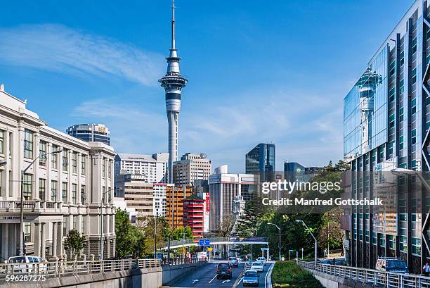 wellesley street east downtown auckland - auckland stock-fotos und bilder
