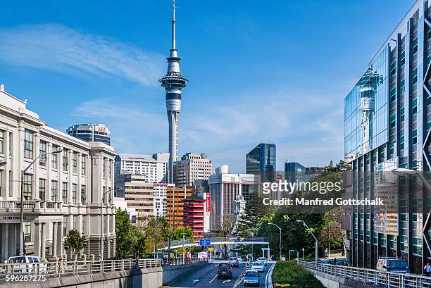 wellesley street east downtown auckland - auckland stock pictures, royalty-free photos & images