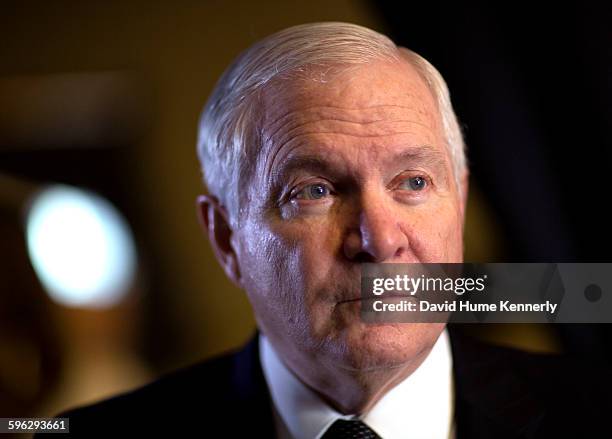 Former Director of Central Intelligence under President George H.W. Bush, Robert Gates is interviewed for "The Spymasters," a documentary for...