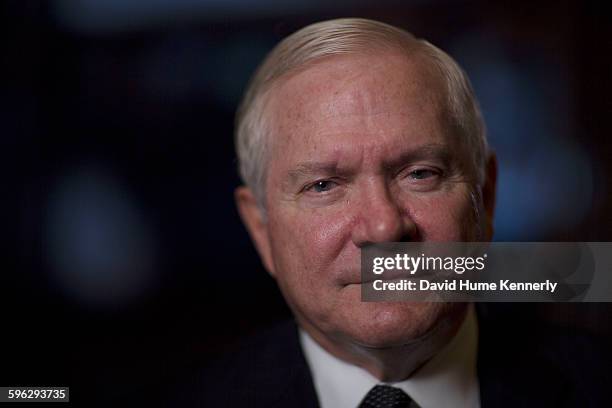 Former Director of Central Intelligence under President George H.W. Bush, Robert Gates is interviewed for "The Spymasters," a documentary for...