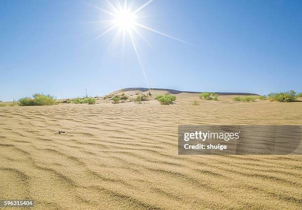 inner mongolia he lin dan way in the desert - physical geography ストックフォトと画像