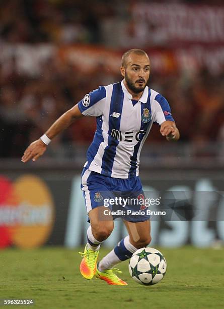 Andre' Andre' of FC Porto in action during the UEFA Champions League qualifying playoff round second leg match between AS Roma and FC Porto at Stadio...