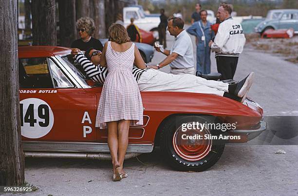 Gordon Butler's Chevrolet Corvette Sting Ray at the Bahamas Speed Week at the Oakes Course, Nassau, December 1963.