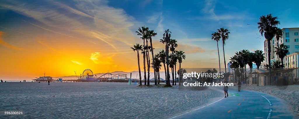 Sunset over Venice Beach