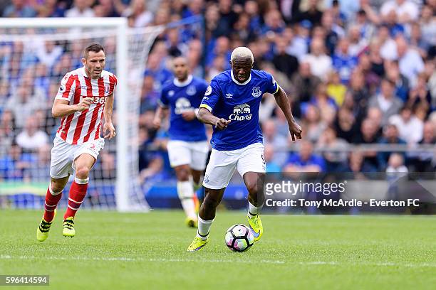 Arouna Kone during the Premier League match between Everton and Stoke City at Goodison Park on August 27, 2016 in Liverpool, England.
