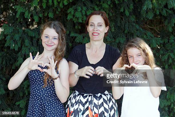 Heloise Dugas, Sophie Reine and Fanie Zanini attend 9th Angouleme French-Speaking Film Festival on August 27, 2016 in Angouleme, France.