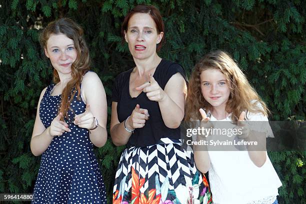 Heloise Dugas, Sophie Reine and Fanie Zanini attend 9th Angouleme French-Speaking Film Festival on August 27, 2016 in Angouleme, France.