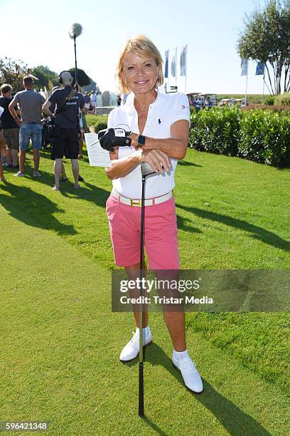 German actress Uschi Glas attends the GRK Golf Charity Masters on August 27, 2016 in Leipzig, Germany.