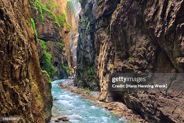 partnachklamm - partnach gorge stock pictures, royalty-free photos & images