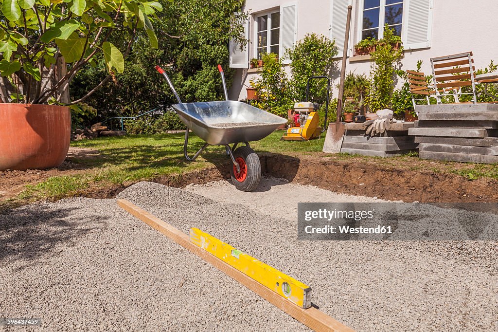 Foundation for a garden shed
