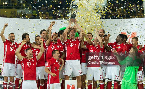Dortmund, Germany , Supercup 2016 BV Borussia Dortmund - FC Bayern Muenchen, FC Bayern Muenchen ist Supercup Sieger 2016