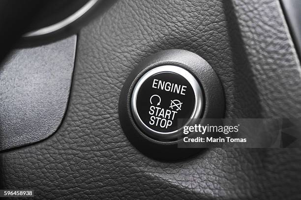 engine start button - start or stop button stock pictures, royalty-free photos & images