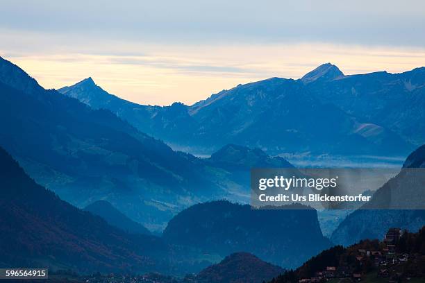 swiss alps - blickenstorfer foto e immagini stock