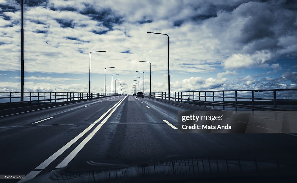 Driving on a straight road