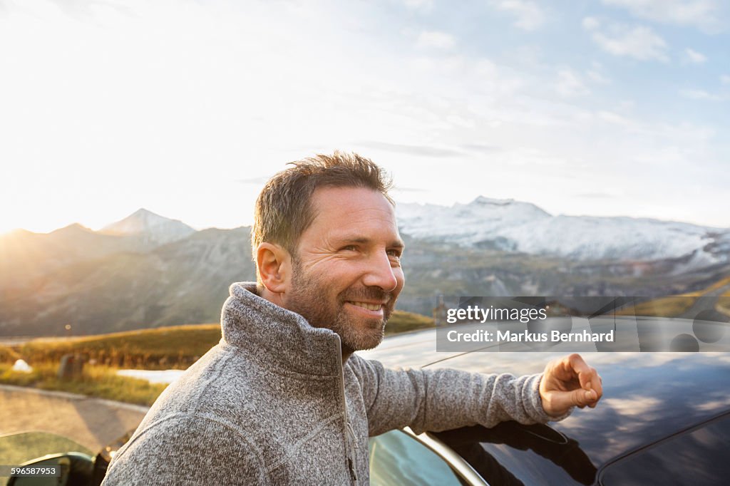 Confident man taking a break.