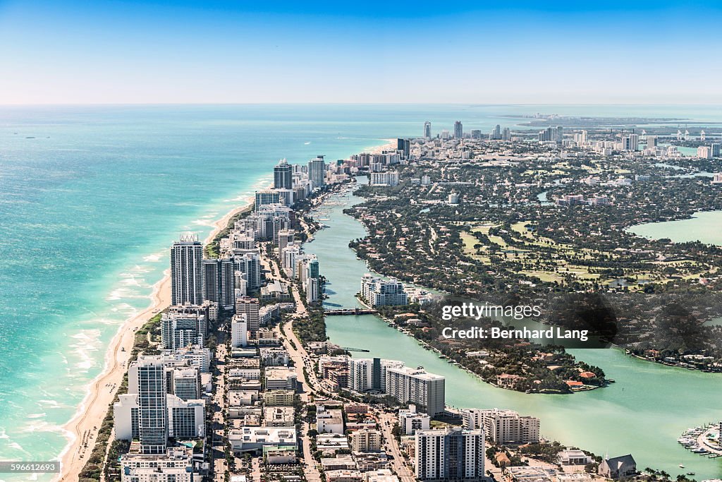 Aerial View of Miami Beach