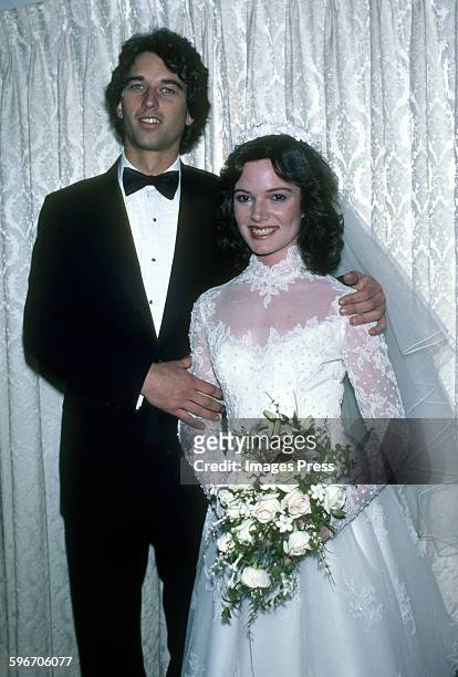 Robert F. Kennedy Jr. And Emily Ruth Black photographed after getting married on April 3, 1982 in her hometown of Bloomington, Indiana.