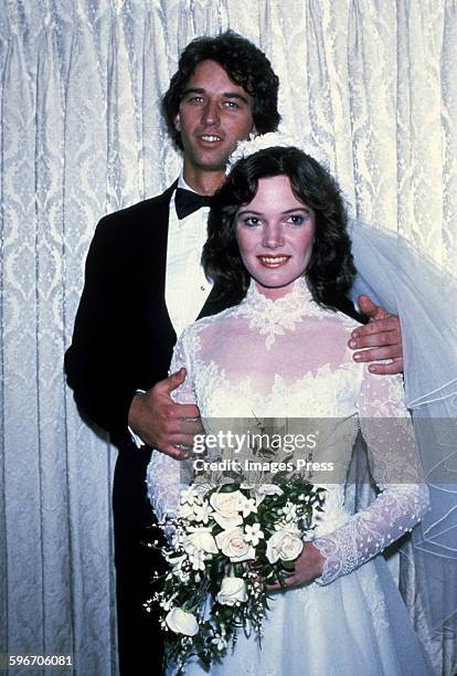 Robert F. Kennedy Jr. And Emily Ruth Black photographed after getting married on April 3, 1982 in her hometown of Bloomington, Indiana.