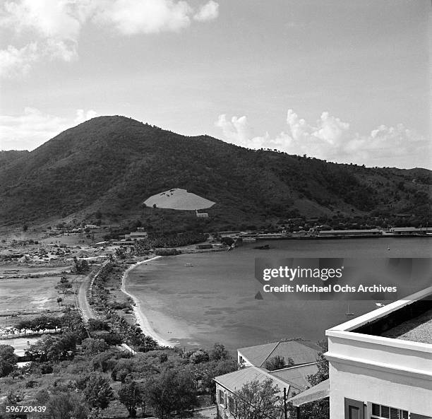 View of a cove in Charlotte Amalie, St. Thomas, US Virgin Islands.