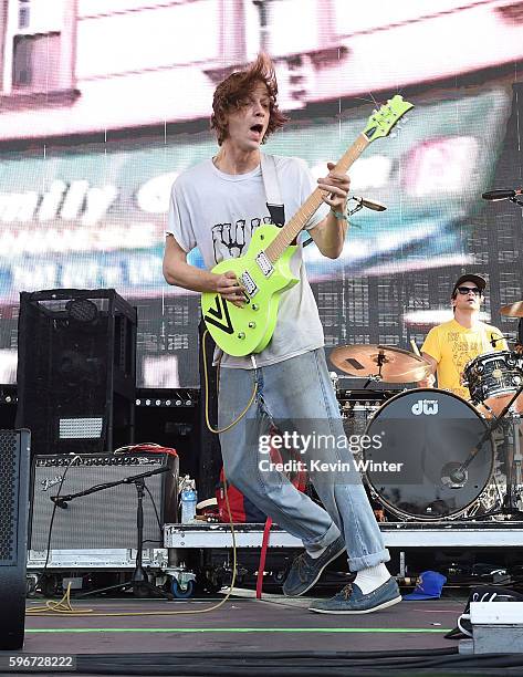 Musician Zachary Cole Smith of DIIV performs onstage during FYF Fest 2016 at Los Angeles Sports Arena on August 27, 2016 in Los Angeles, California.