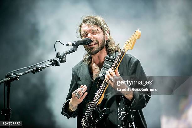 Simon Neil of Biffy Clyro performs at Bellahouston Park on August 27, 2016 in Glasgow, Scotland.