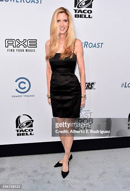 Political commentator, author Ann Coulter attends The Comedy Central Roast of Rob Lowe at Sony Studios on August 27, 2016 in Los Angeles, California.