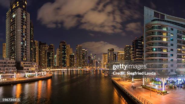 dubai marina - dubai water canal stock pictures, royalty-free photos & images