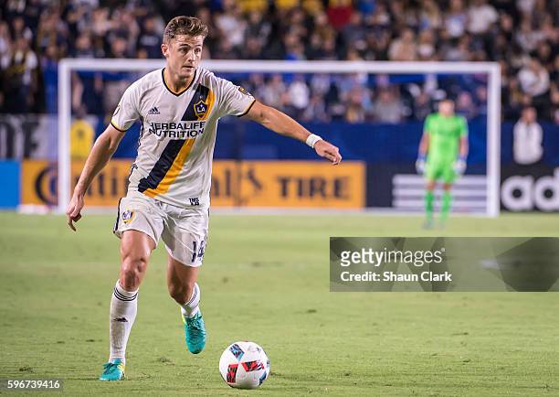 August 27: Robbie Rogers of Los Angeles Galaxy during Los Angeles Galaxy's MLS match against Vancouver Whitecaps at the StubHub Center on August 27,...