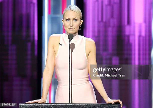 Nikki Glaser speaks onstage during The Comedy Central Roast of Rob Lowe held at Sony Studios on August 27, 2016 in Los Angeles, California.