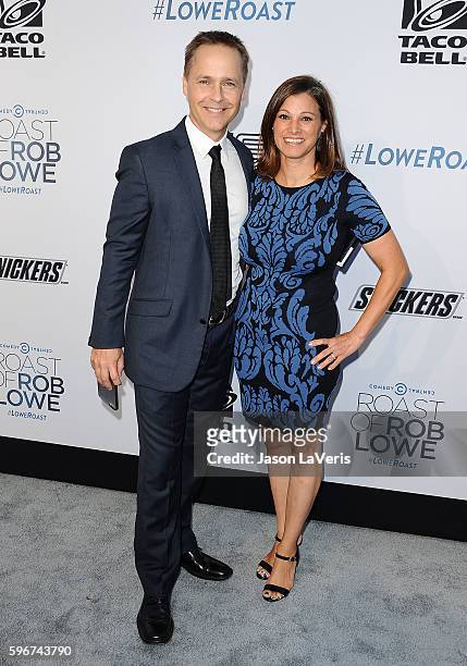 Actor Chad Lowe and wife Kim Painter attend the Comedy Central Roast of Rob Lowe at Sony Studios on August 27, 2016 in Los Angeles, California.
