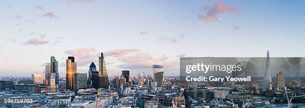 city of london skyline at sunset - skyline london ストックフォトと画像