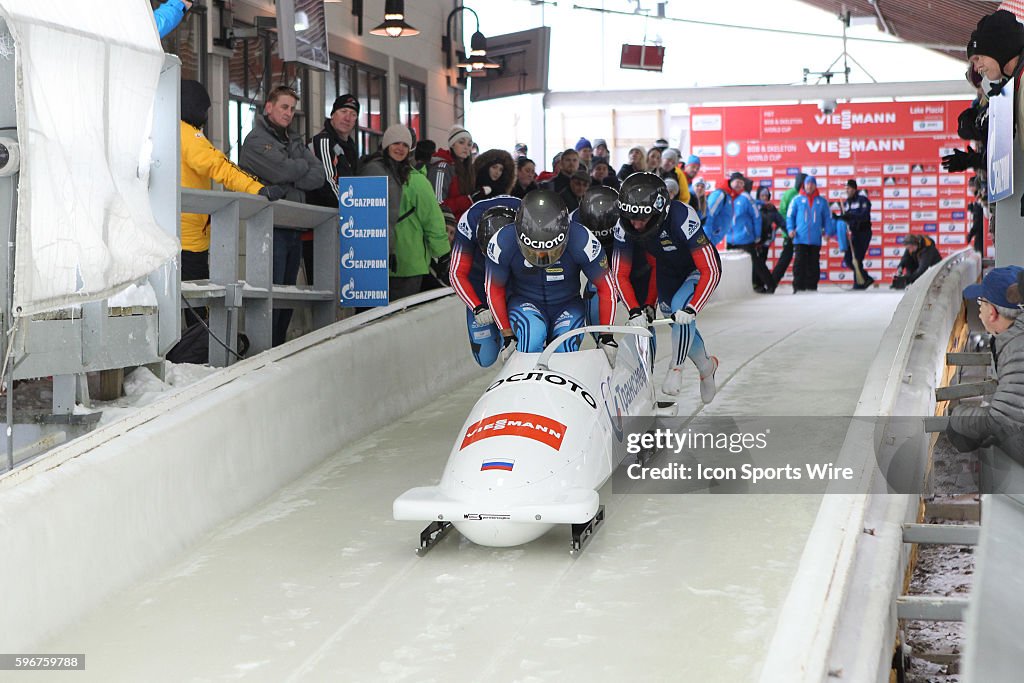 Bobsled Tools The Russia 3 bobsled driven by Alexey Stulnev with sidepushers Yury ...