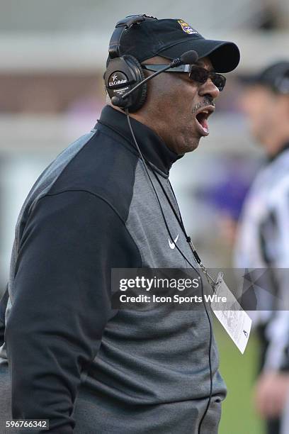 Nov 2014 East Carolina head coach Ruffin McNeill urges the crowd to make noise during the second quarter of a game between Tulane and East Carolina...