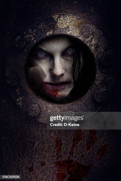 zombie - horror metal stock pictures, royalty-free photos & images