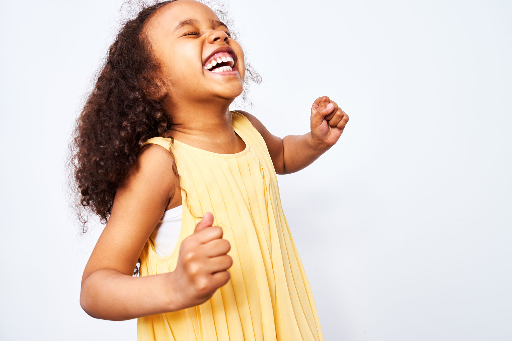 happy child dancing
