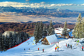 Stunning ski resort in the Carpathians,Poiana Brasov,Romania,Europe