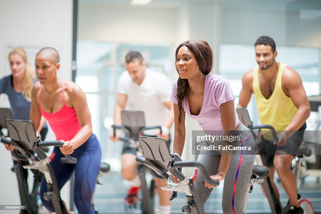 Workout Out in a exercise class